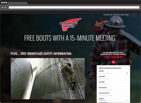 Red Wing Shoes Landing Page