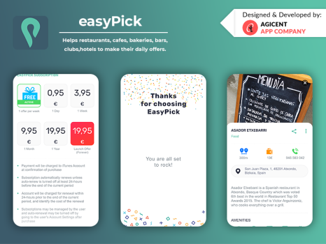 EasyPick an app to discover local businesses and great deals within the categories of: Eat, Drink, Sleep, Shop or Leisure.