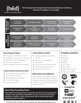 Heed Consulting Group's Graphic Resume