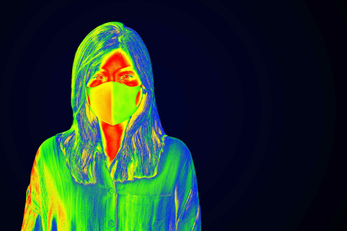 Detecting people in masks on thermal images
