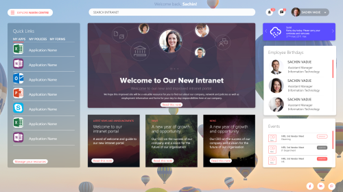 DGTL Intranet is a tool that helps a company manage its data, applications, and information easily.