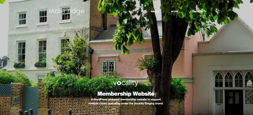 A WordPress powered membership website to support multiple choirs operating under the Vocality Singing brand.
