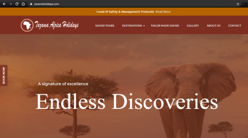 Tazama Africa Holidays Website