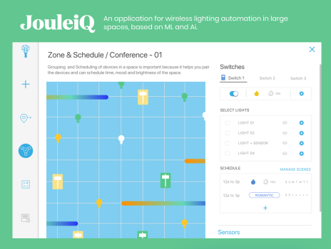 Enterprise app design for installation of wireless lighting with Joule IQ
