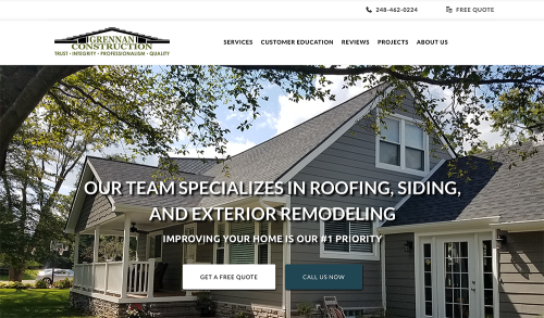 Grennan Construction Web Redesign