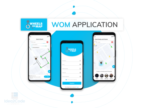 Wheels on Map - Mobile Application