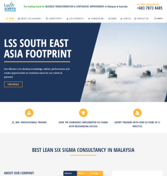 LSS Academy website design