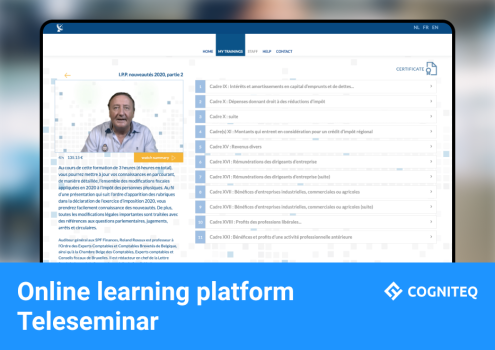 Online learning platform Teleseminar