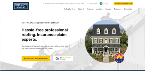 Design and development for leading roofing company