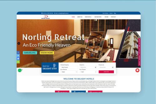 Delight Hotels Pvt. Ltd Website Design