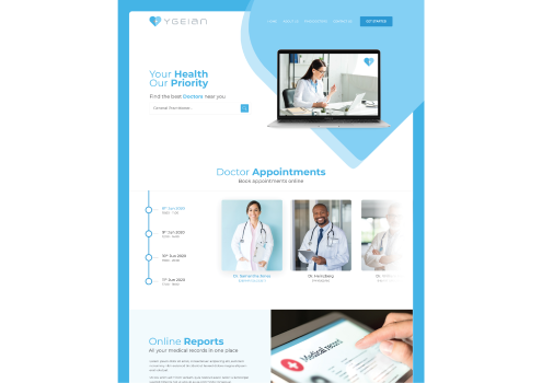 Web design for an Online Medical Services provider