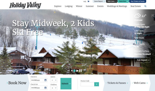 Holiday Valley Website
