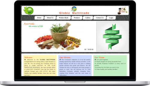 Product Website for Globiz