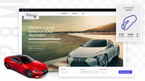 Lexus Performance Driving School Registration Website