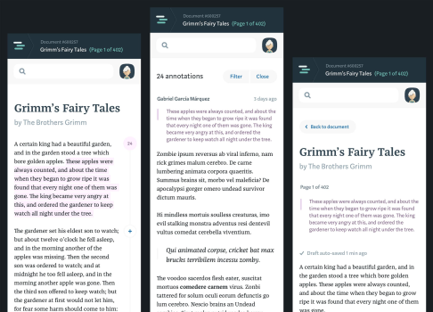 Annotations app for UCLA Department of English