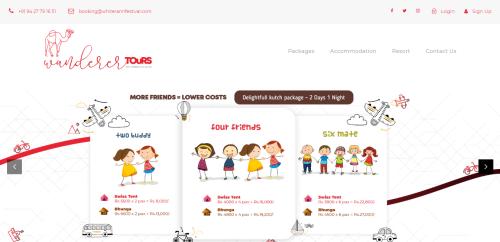 Wanderer Tours - Website design and Development