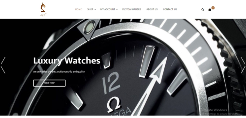 An e-commerce website for a luxury goods store.