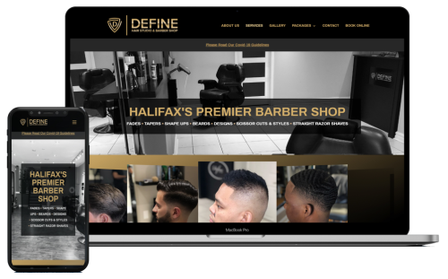 Define Hair Studio Website