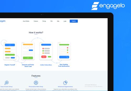 Engageto Web and Mobile app : Personalized Browser Push Notifications