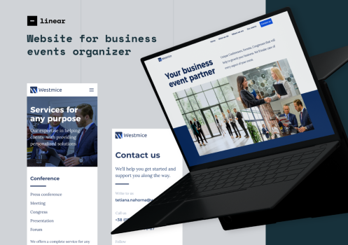 A complete website design and development for business events organizer