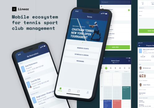Mobile apps ecosystem for tennis sport club management