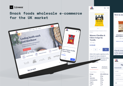Snack foods wholesale e-commerce for the UK market