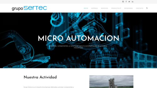 Web Catalogue for Grupo Sertec