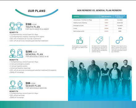 Brochure for Affordable Smiles Club