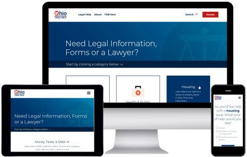 Helping Low Income Ohioans on OhioLegalHelp.org