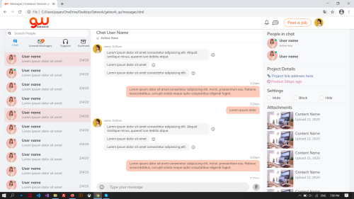 Getworrk Chat Application(Using Machine Learning)