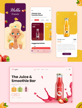 Brace Yourself With Organic Energy | Juice App Development & Landing Page web Design