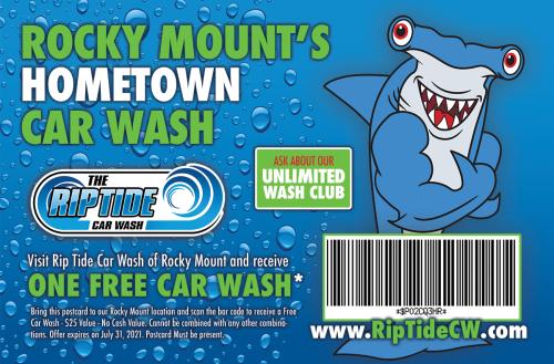 Rip Tide Car Wash Regional Postcard Campaign