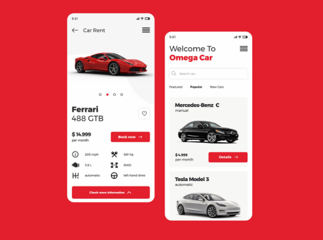 Omega Car Rent App