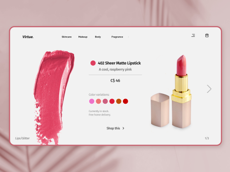 Makeup online shop website