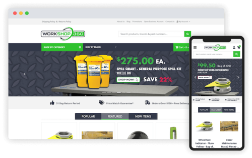Workshop360 - Industrial Supplier Website