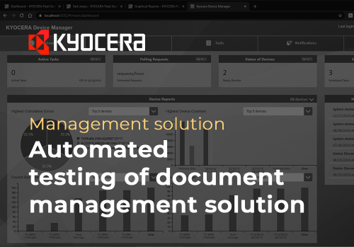 Automated testing of document management solution