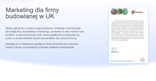 Marketing dla firmy budowlanej w UK