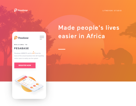 UX/UI corporate website design for Fintech startup