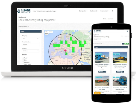 Crane Locator - Project logistics marketplace