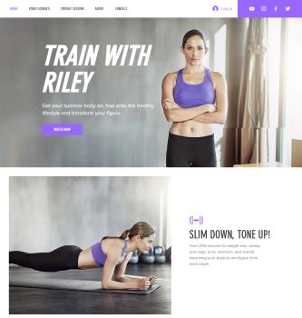 Fitness Course Website Design