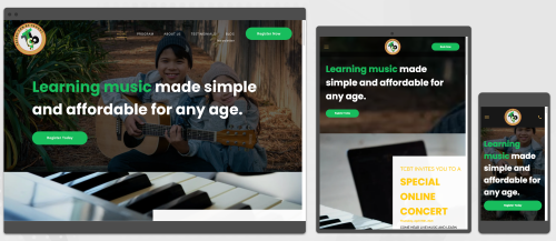 Music Lesson Online Website Design