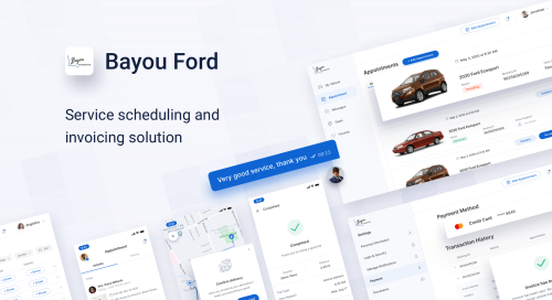 Service scheduling and invoicing application