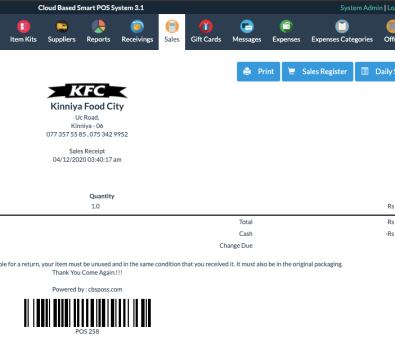 CBS POS System