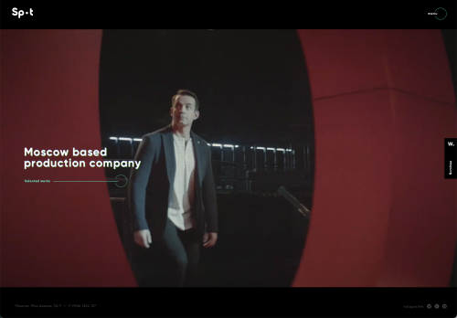 Animated site for SPOT Production company from Moscow