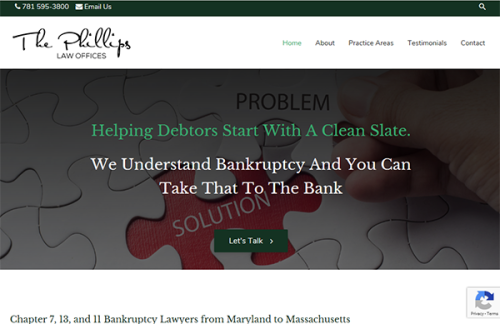 Bankruptcy Law Firm Web Design and local SEO