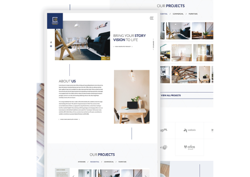Webdesign for an Interior Decorator company