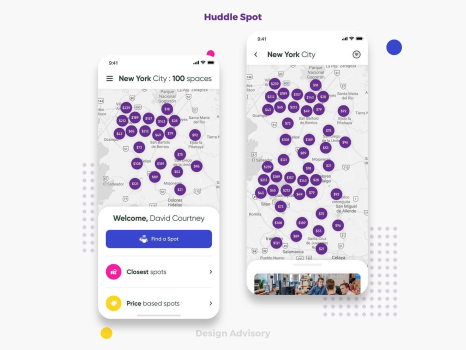Huddle Spot Mobile App Design (UI/UX)