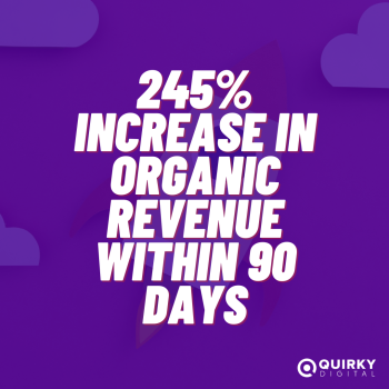 245% Increase In Organic Sales Within 3 Months