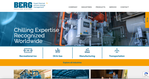 Berg Chilling Systems. Branding, Marketing Plan, Website Design and Development