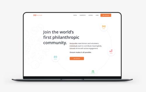 Givsum Website Mockup